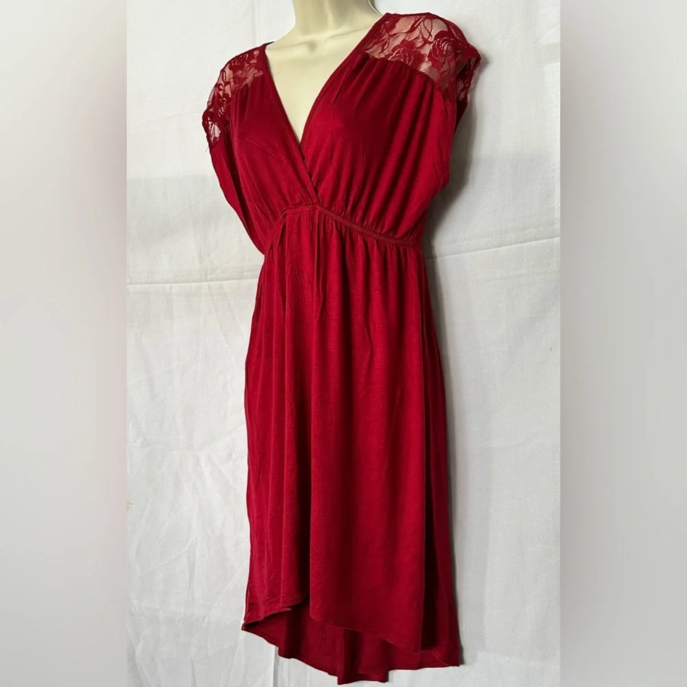 Pinc | Stretch Red Sleeveless Dress Size M - Picture 3 of 4